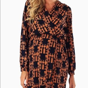 Navy blue and rust Maternity/Nursing Tunic